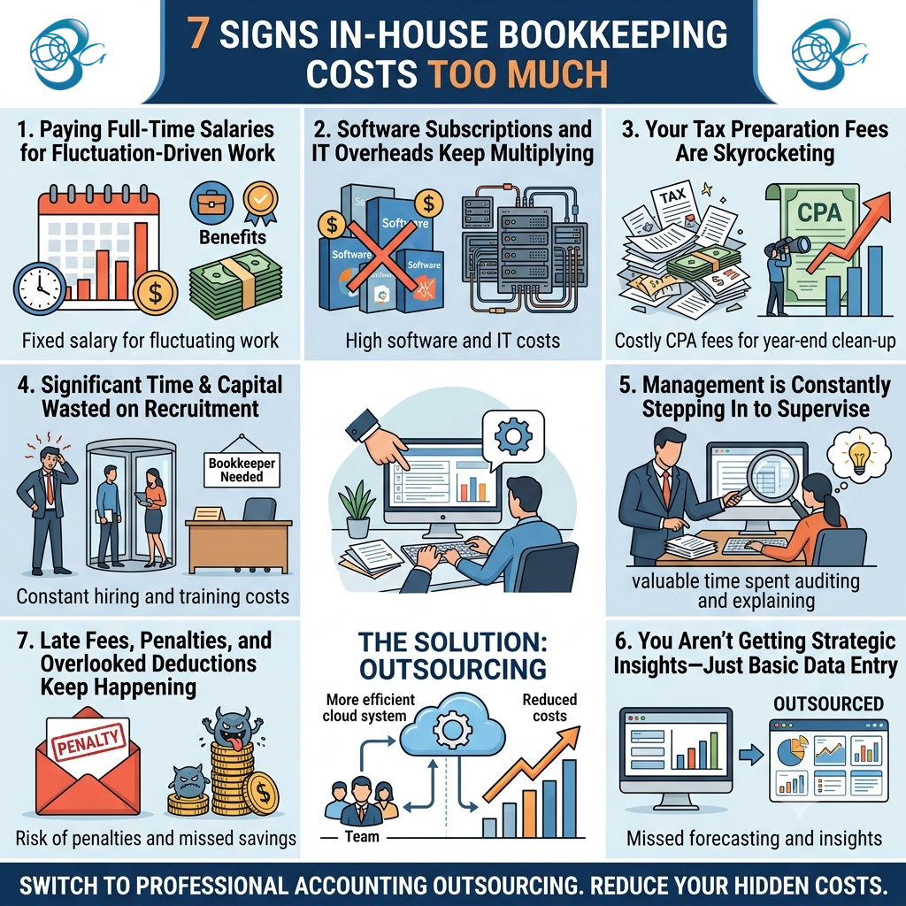 7 Signs In House Bookkeeping Costs Too Much