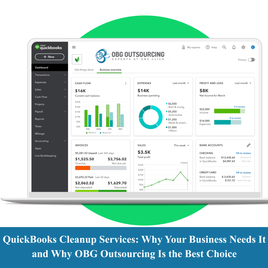QuickBooks Cleanup Services: Why Your Business Needs It and Why OBG Outsourcing Is the Best Choice