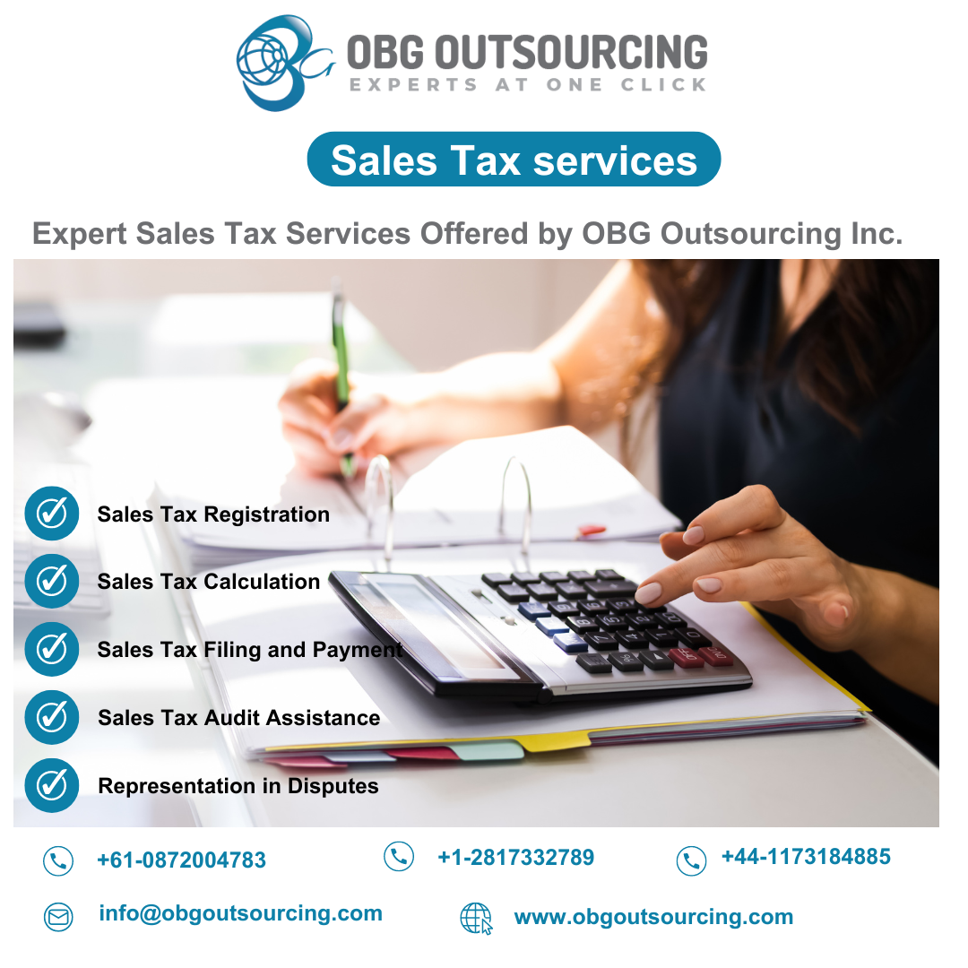 Sales Tax services | Streamlining Sales Tax Management for Accounting & CPA, EA Firms in the USA with OBG Outsourcing Inc.