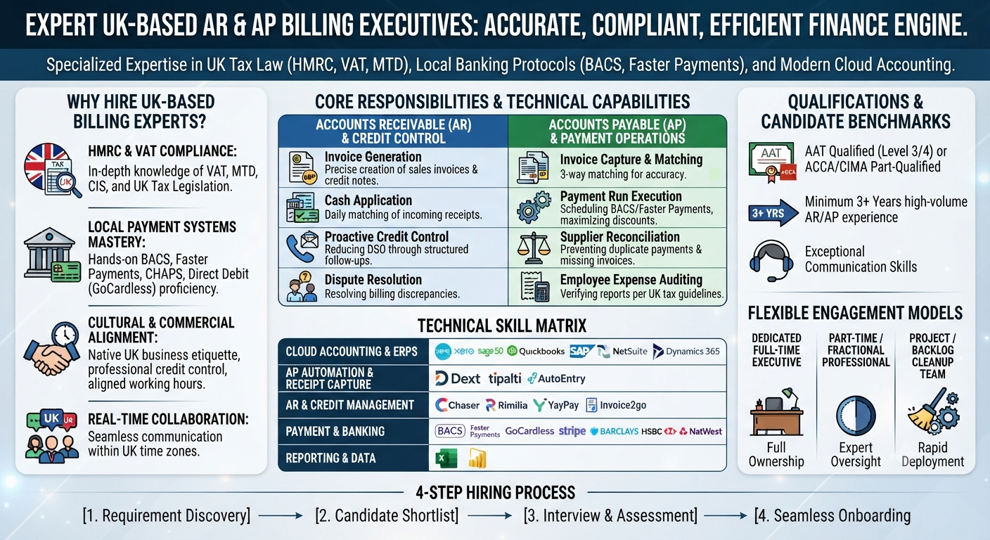 Hire Expert UK-Based AR/AP Billing Executives