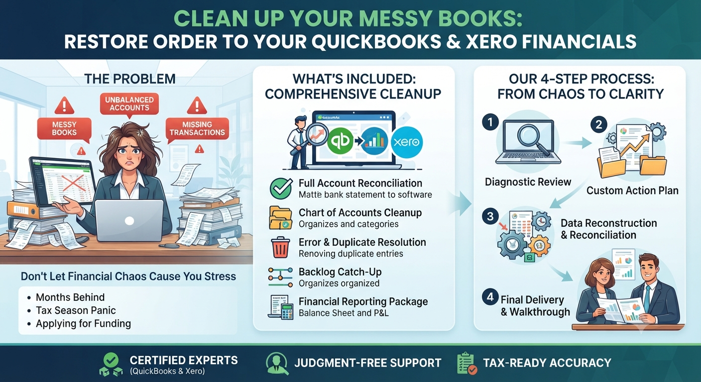 QuickBooks/Xero cleanup 